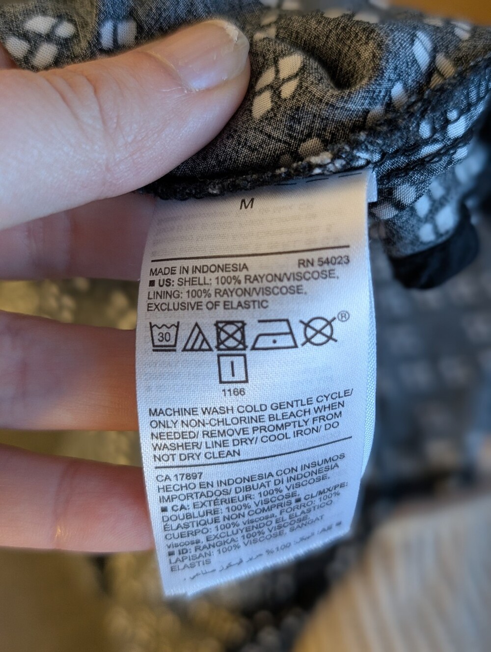 Old Navy Black & White Geometric Print Mini Cami Dress - Medium - Picture 7 of 8